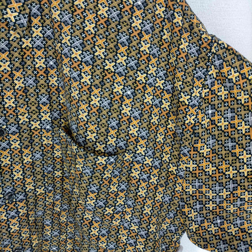 CELINI 半袖ポリエステル総柄シャツ メンズ XL