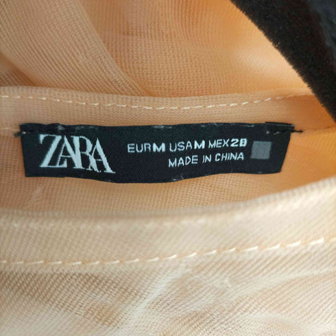 ザラ ZARA バックボタン シアーブラウス レディース JPN:M