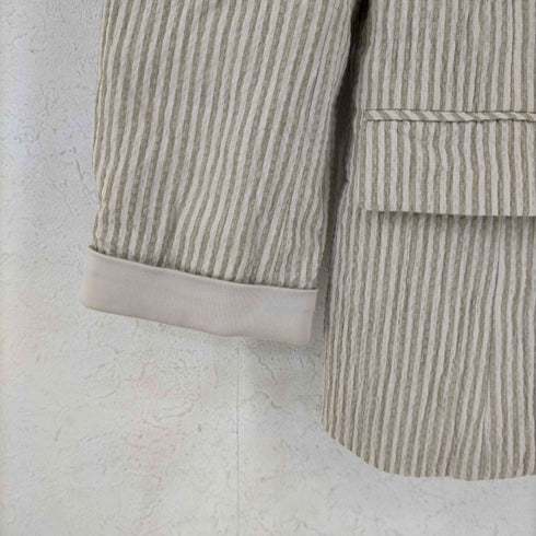 ダブルスタンダードクロージング DOUBLE STANDARD CLOTHING ALIBINO TORELLO VIERA ショールカラージャケット ストライプ レディース JPN:38