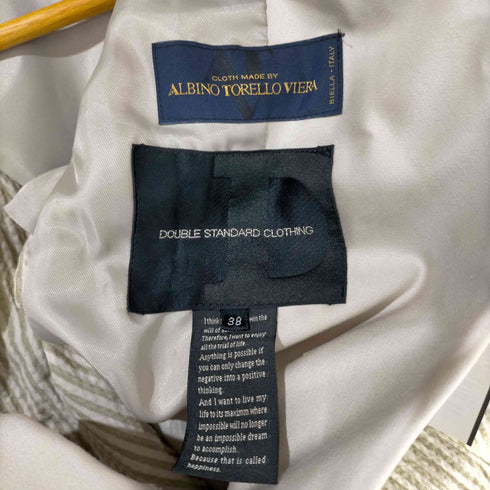 ダブルスタンダードクロージング DOUBLE STANDARD CLOTHING ALIBINO TORELLO VIERA ショールカラージャケット ストライプ レディース JPN:38