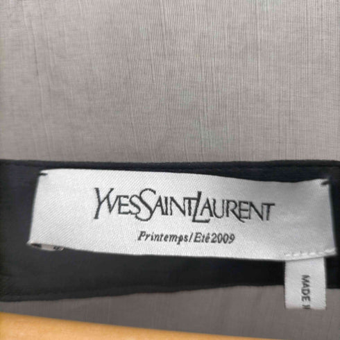 イヴサンローラン Yves Saint Laurent 09SS シルク混 レース切替シャツブラウス レディース F40