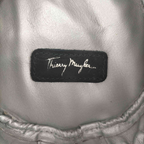 Thierry Mugler ロゴジップ スエードハラコドラムバッグ レディース