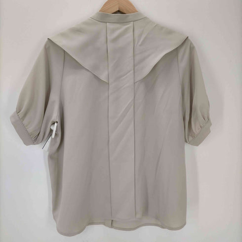 エヌナチュラルビューティーベーシック N.NATURAL BEAUTY BASIC ガルーダドビー三角ケープブラウス レディース JPN:M