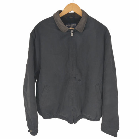 ドッカーズ DOCKERS 90s 襟レザー裏地フリースジップジャケット メンズ JPN:XL