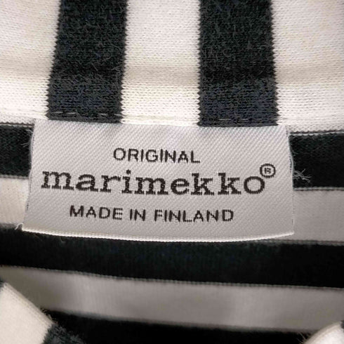 マリメッコ marimekko スタンドカラーボーダーシャツワンピース レディース JPN:S