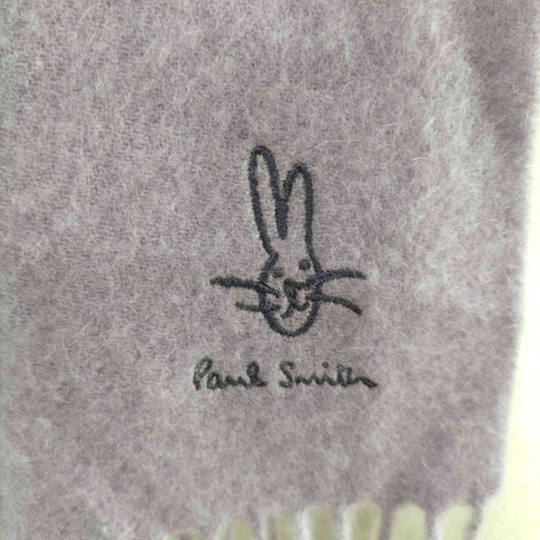 ポールスミス Paul Smith ウサギ ロゴ刺繍 フリンジマフラー レディース