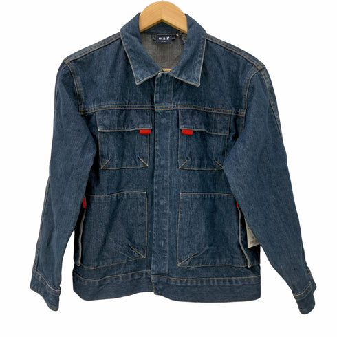 ギャップ Gap OLD GAP 紺タグ 4ポケット 比翼 タクティカル デニムジャケット Y2K メンズ import:L