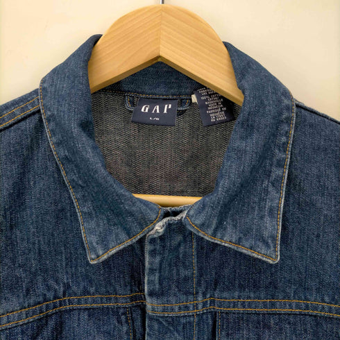 ギャップ Gap OLD GAP 紺タグ 4ポケット 比翼 タクティカル デニムジャケット Y2K メンズ import:L