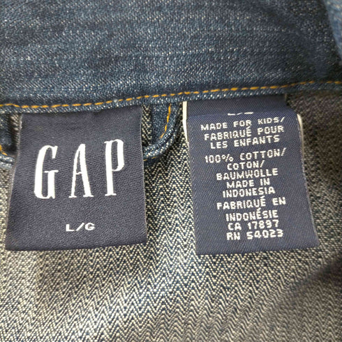 ギャップ Gap OLD GAP 紺タグ 4ポケット 比翼 タクティカル デニムジャケット Y2K メンズ import:L
