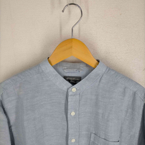 エディーバウアー Eddie Bauer ノーカラー リネンコットンシャツ メンズ JPN:M