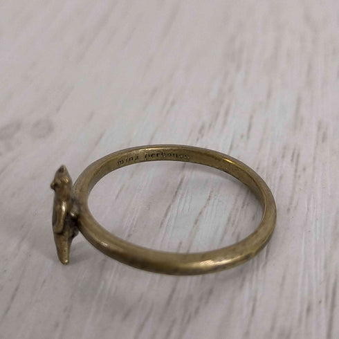 ミナペルホネン mina perhonen sebastian antique gold キャットデザインリング レディース 13
