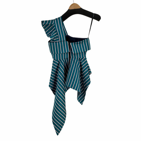 セルフポートレイト self-portrait Stripe Asymmetric Top レディース US 2
