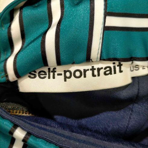 セルフポートレイト self-portrait Stripe Asymmetric Top レディース US 2