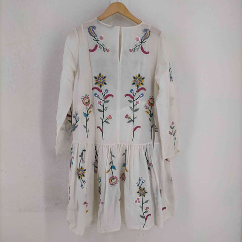 ザラ ZARA フラワーエンブロイダリー ワンピース レディース import:M