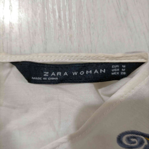 ザラ ZARA フラワーエンブロイダリー ワンピース レディース import:M