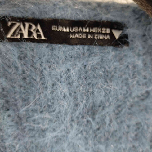 ザラ ZARA クロップドシャギーカーディガン レディース FREE