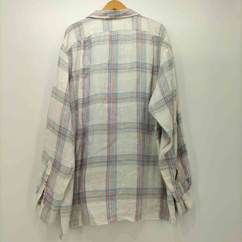ポロバイラルフローレン Polo by RALPH LAUREN 90s CLAYTON 総リネンオープンカラーシャツ メンズ import:XL