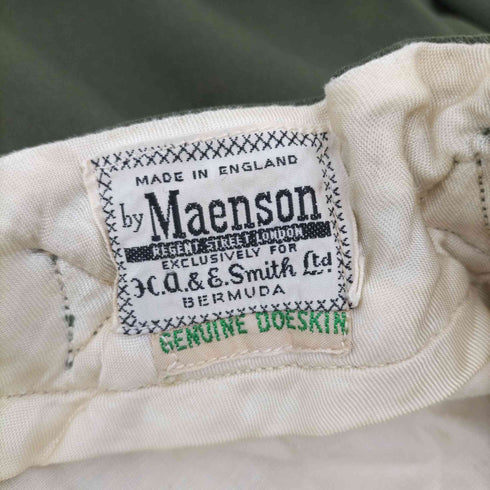MAENSON 40s MADE IN ENGLAND 英国製 LIGHTNINGジップ ツータック ウールパンツ メンズ