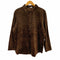 SOLUTIONS USA製 L/S ベロアレオパードシャツ レディース JPN:L