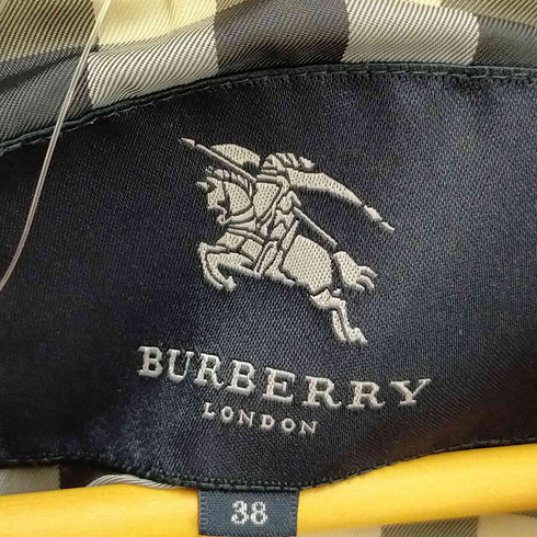 バーバリーロンドン BURBERRY LONDON 裏地ノパチェック パッカブルポーチ付き ナイロントレンチコート レディース DE:38