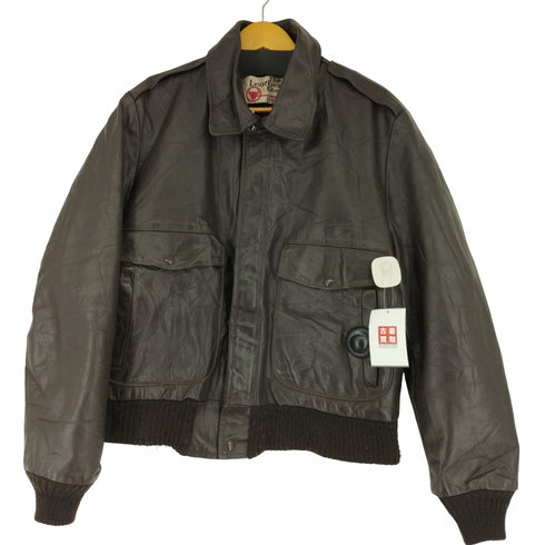 シアーズ Sears 70s The Leather Shop MADE IN USA G1 レザーフライトジャケット EMAR ZIPPER メンズ US:42