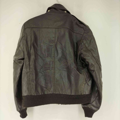 シアーズ Sears 70s The Leather Shop MADE IN USA G1 レザーフライトジャケット EMAR ZIPPER メンズ US:42