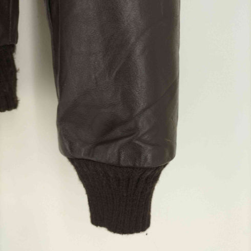 シアーズ Sears 70s The Leather Shop MADE IN USA G1 レザーフライトジャケット EMAR ZIPPER メンズ US:42