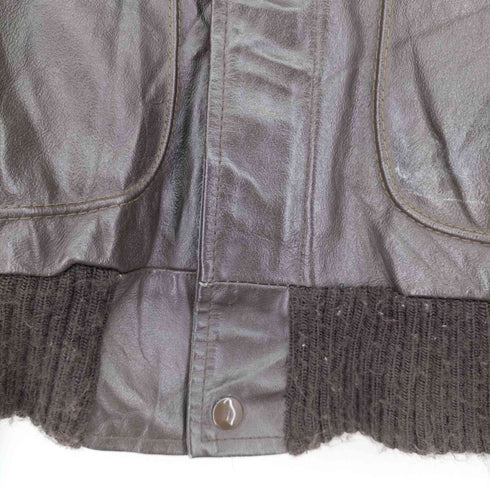 シアーズ Sears 70s The Leather Shop MADE IN USA G1 レザーフライトジャケット EMAR ZIPPER メンズ US:42