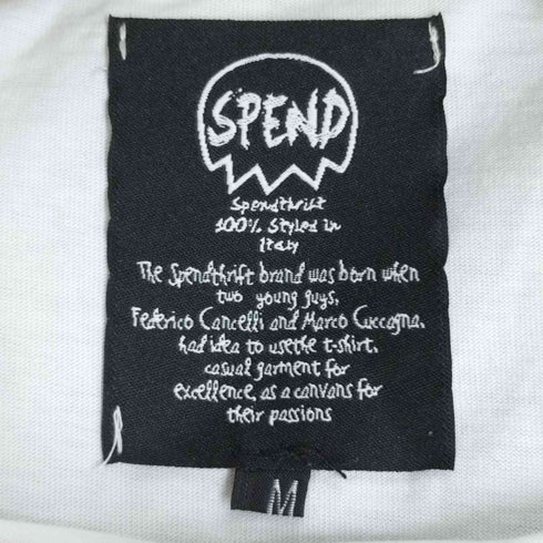 スペンド SPEND イタリア製 プリント クルーネックTシャツ メンズ import:M