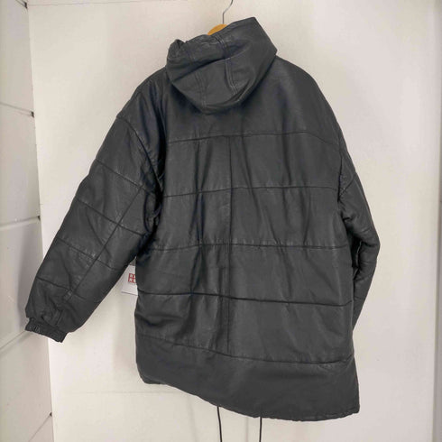 PHASE2 90S オーバーサイズ 本革 フーデッド中綿レザージャケット メンズ import:XL