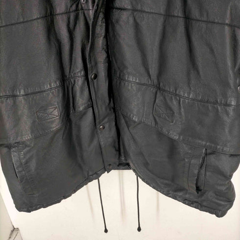 PHASE2 90S オーバーサイズ 本革 フーデッド中綿レザージャケット メンズ import:XL