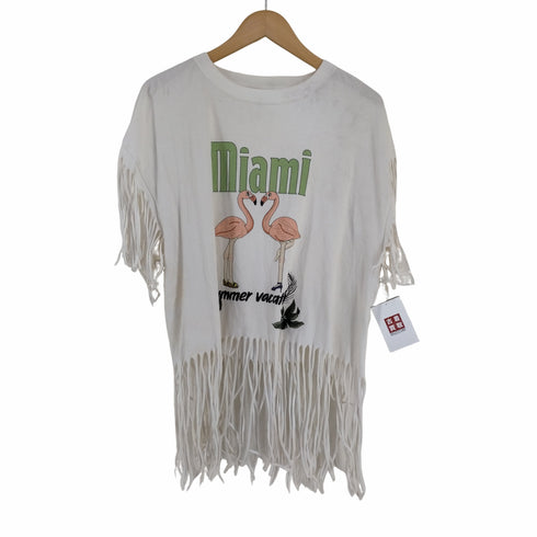 ノン トーキョー NON TOKYO FRINGE PRINT TOP レディース FREE
