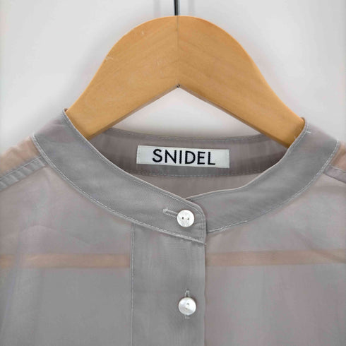 スナイデル snidel シアーバンドカラーシャツ レディース