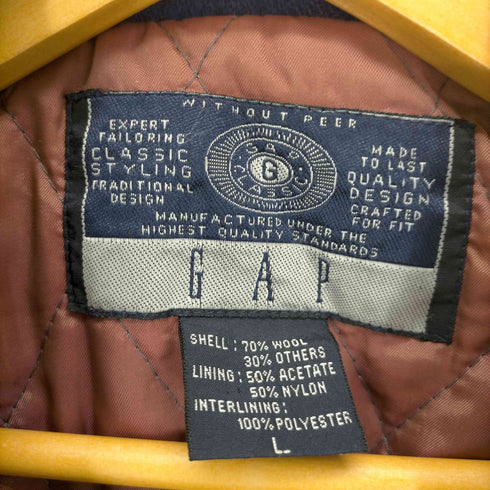 ギャップ Gap 80-90S OLD CLASSIC ワッペン/NEW YORK 刺繍 ピーコート メンズ import:L
