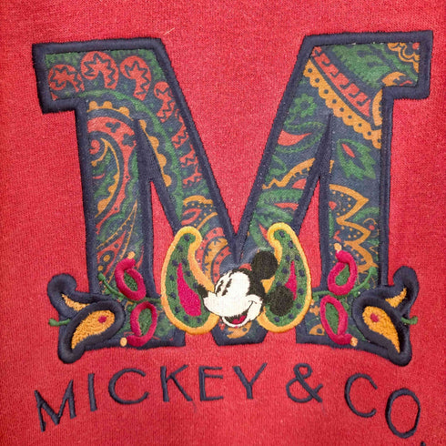 キャラクター刺繍 クルーネックスウェット 脇ガゼット メンズ