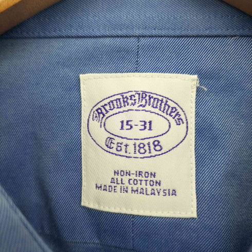ブルックスブラザーズ BROOKS BROTHERS ツイル生地 コットン L/S ドレス シャツ メンズ 15-31
