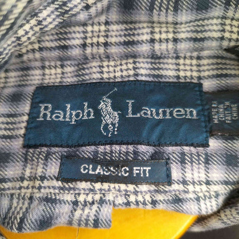 ラルフローレン RALPH LAUREN CLASSICFIT L/S BDネルシャツ メンズ import:M