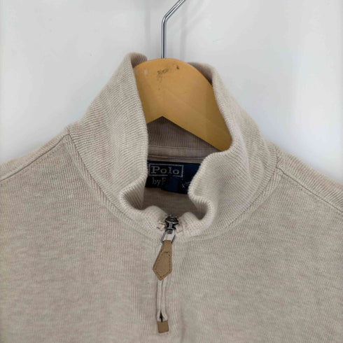 ポロバイラルフローレン Polo by RALPH LAUREN スモールポニー刺繍ハーフジップコットンニット メンズ import:M