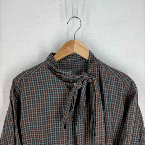 ヴィヴィアンウエストウッドマン Vivienne Westwood MAN ORB刺しゅう チェック柄ボウタイシャツ メンズ 46