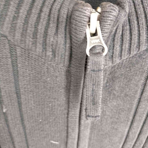 エディーバウアー Eddie Bauer ケーブル編み ジップアップコットンニット メンズ import:S