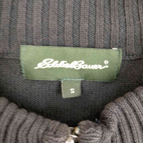 エディーバウアー Eddie Bauer ケーブル編み ジップアップコットンニット メンズ import:S