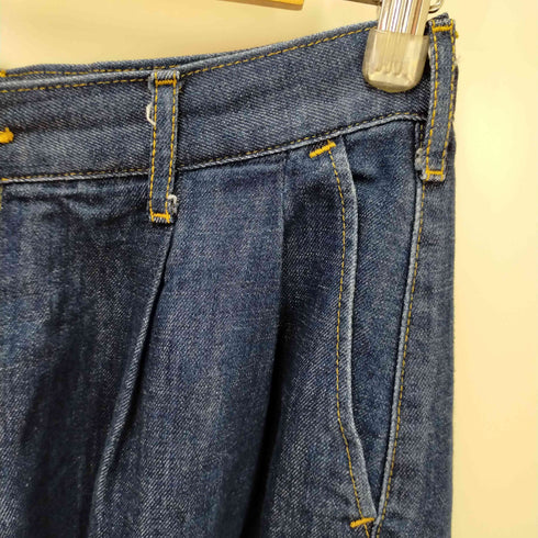 エドウィン EDWIN 2タック ワイドデニムパンツ レディース JPN:L