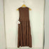 ザラ ZARA ネオレザー フリルティアードジャンパースカート レディース import:S