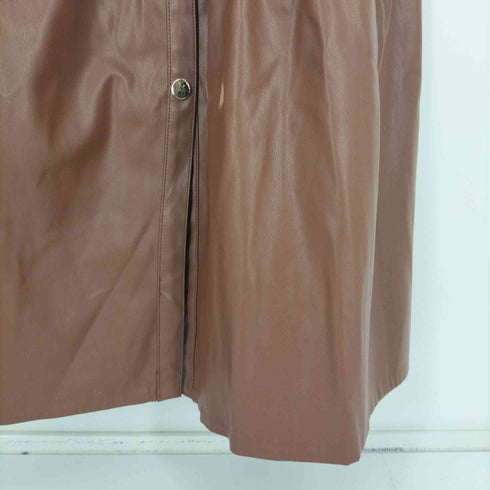 ザラ ZARA ネオレザー フリルティアードジャンパースカート レディース import:S