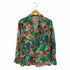 ザラ ZARA 花柄 開襟 スキッパーブラウス レディース import:XS