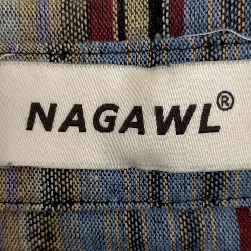 NAGAWL ゆったりストライプ長袖シャツ マルチカラー メンズ XL