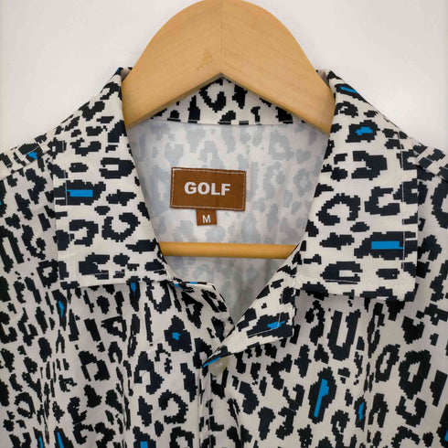 ゴルフワン GOLF WANG レオパード オープンカラーシャツ メンズ import:M