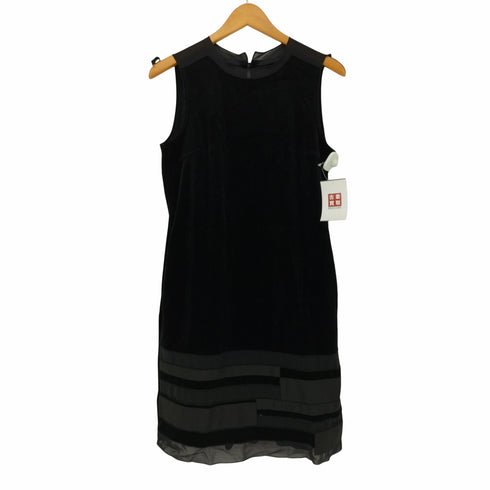 VELOUR NOIR by FOXEY NEWYORK ベロア シアー 切り替え ミニ丈 ドレス ワンピース レディース JPN:38