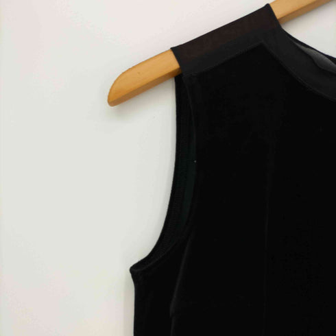 VELOUR NOIR by FOXEY NEWYORK ベロア シアー 切り替え ミニ丈 ドレス ワンピース レディース JPN:38