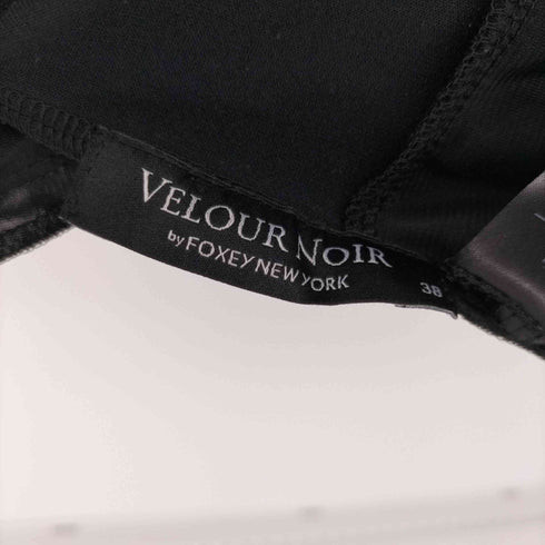 VELOUR NOIR by FOXEY NEWYORK ベロア シアー 切り替え ミニ丈 ドレス ワンピース レディース JPN:38